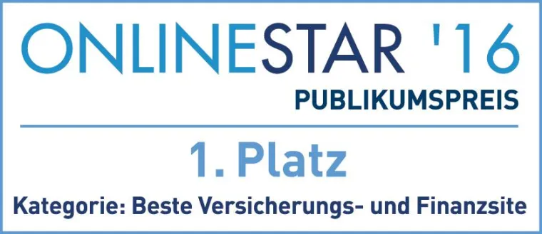 Bild: OnlineStar 2016: FINANZCHECK.de ist beste Versicherungs- und Finanzsite