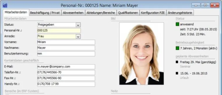 Bild: Integrative Personalzeiterfassung unterstützt auch die Produktion