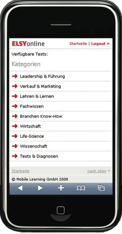 ELSYonline Lerninhalte nach Kategorien
