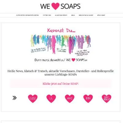 Bild: WeloveSoaps – aktuelle Vorschauen, neuester Gossip und heiße News der beliebtesten Daily Soaps