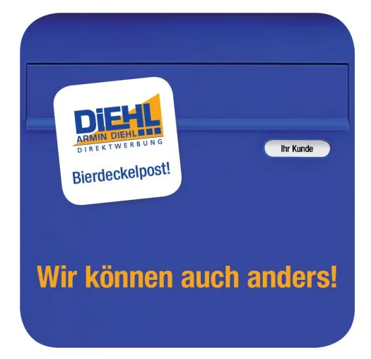 Erfolgreicher Start der Bierdeckelwerbung „Spezial“ bei der Armin Diehl GmbH Bild: Erfolgreicher Start der Bierdeckelwerbung „Spezial“ bei der Armin Diehl GmbH
