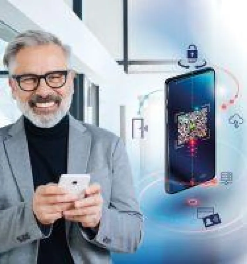 Dank myKi können Mitarbeiter mit einem Chip, Token oder Smartphone gleich mehrere Räume öffnen. (Bild: Schomäcker)