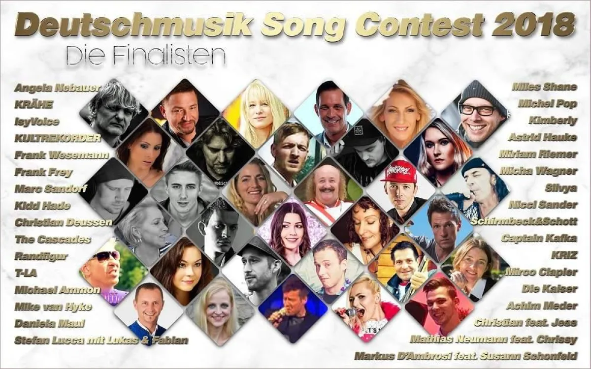 Deutschmusik Song Contest 2018: Die Finalisten