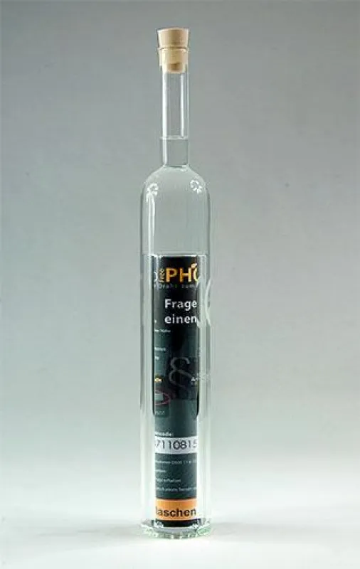 Transparente Angelegenheit: Die Anwaltsflasche der Funflaschen GbR