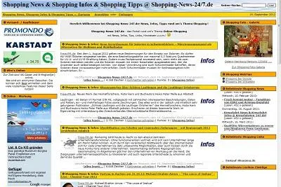 ShoppingPortal Shopping-News-247.de mit neuen Features online Bild: ShoppingPortal Shopping-News-247.de mit neuen Features online