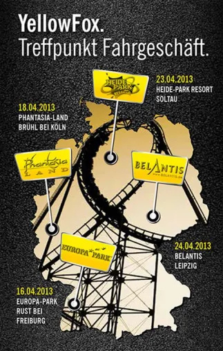 Die YellowFox Roadshow: YellowFox trifft Vertriebspartner zum Vergnügen. Bild: Die YellowFox Roadshow: YellowFox trifft Vertriebspartner zum Vergnügen.