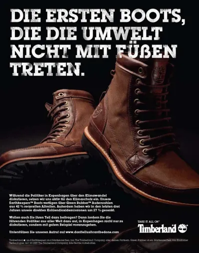 Bild: Mit Timberland für den Klimaschutz eintreten – jede Stimme zählt