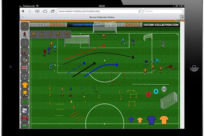 Bild: Fussball-Zeichensoftware Soccer CREATOR Mobile