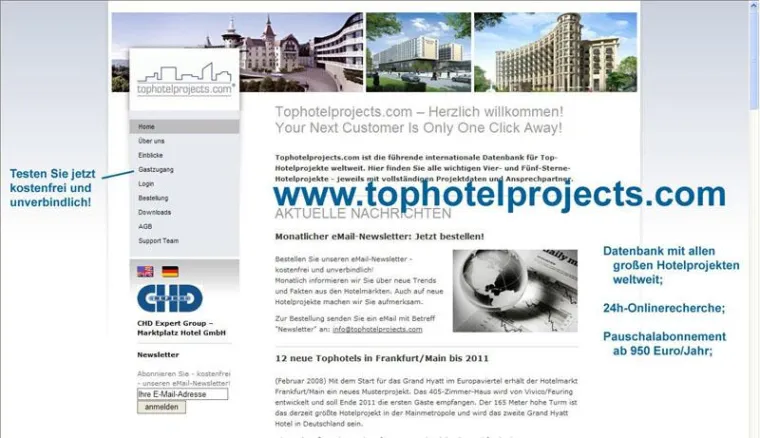 Tophotelprojects.com - Alle großen Hotelprojekte im Überblick Bild: Tophotelprojects.com - Alle großen Hotelprojekte im Überblick