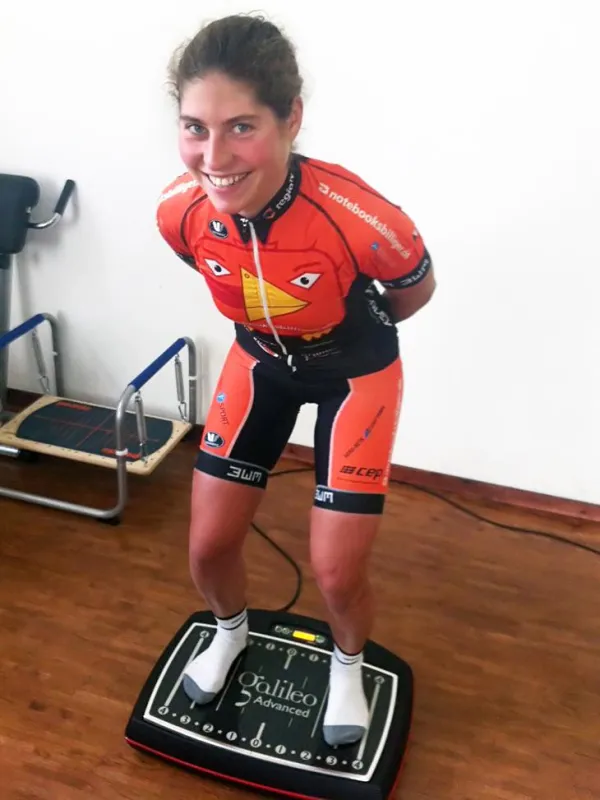 Radprofi Elisabeth Brandau trainiert auf Galileo