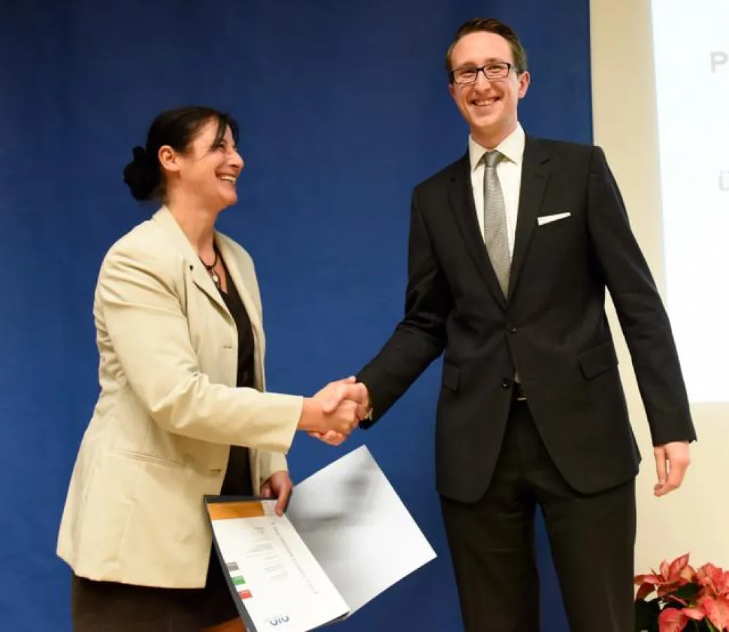 OIO Java Exzellenzpreis 2015 an der Hochschule Mannheim für Jonas Wörlein. - Foto: T. Tröster
