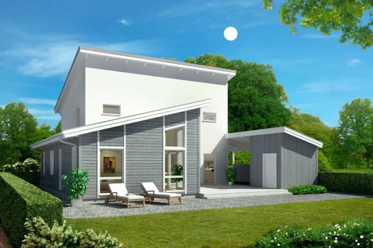 Dortmunder Musterhaus „Broholm“ von Sjödalshus zur bundesweiten Leserhauswahl um das schönste Haus nominiert Bild: Dortmunder Musterhaus „Broholm“ von Sjödalshus zur bundesweiten Leserhauswahl um das schönste Haus nominiert