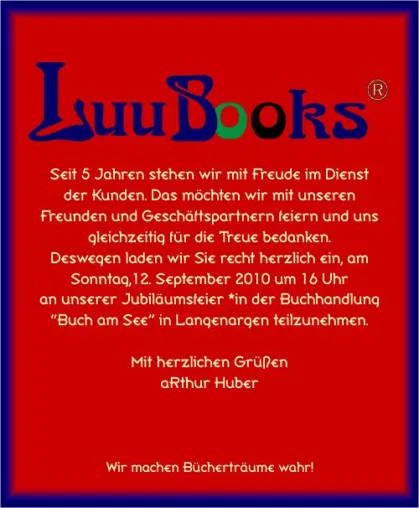 Bild: 5 Jahre LuuBooks = 5 Jahre Engagement für Kleinverlage