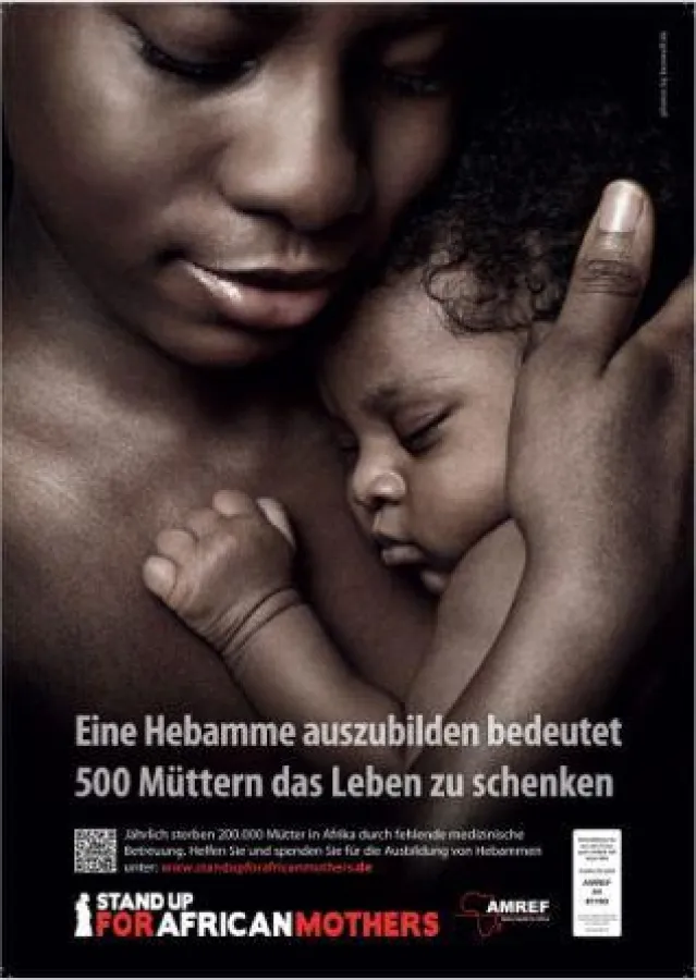 Plakat der Stand Up for African Mothers Kampagne