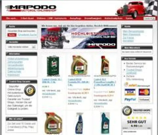 Bild: Magento-Shop für Motoröl