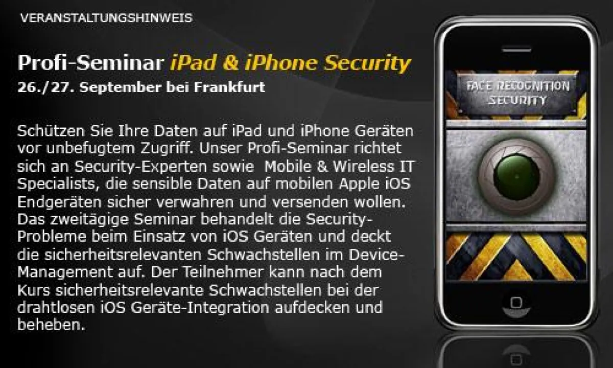 i-cademy.biz Security Seminar für iOS Geräte