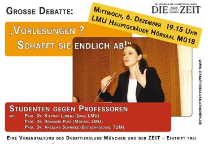 Bild: Vorlesungen abschaffen? Debatte an der LMU: Studenten gegen Professoren