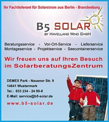 Bild: Photovoltaik zum anfassen -Solarstromspezialist "B5 Solar" präsentiert sich zum Tag des "Offenen Unternehmens"