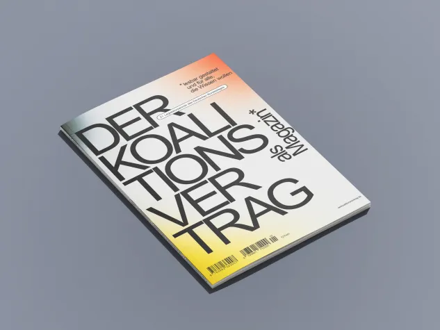 Bild: Der Koalitionsvertrag als Magazin (ab 10.Mai am Kiosk)