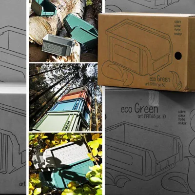 Bild: Die brandneue, ´grüne´ Verpackung für die Kunststoffproduktionslinie Eco-Green von FAMI