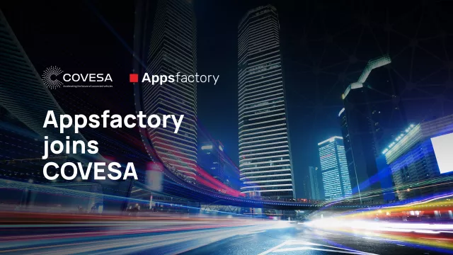 Appsfactory wird COVESA Member – Für die Zukunft vernetzter Fahrzeuge Bild: Appsfactory wird COVESA Member – Für die Zukunft vernetzter Fahrzeuge