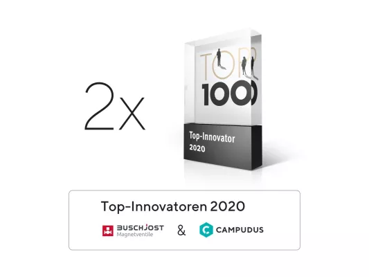 Bild: Doppelte Freude: Buschjost Magnetventile ebenfalls mit TOP100 Award ausgezeichnet.