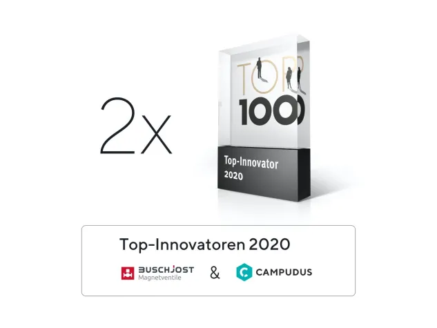 Doppelte Freude: Buschjost Magnetventile ebenfalls mit TOP100 Award ausgezeichnet. Bild: Doppelte Freude: Buschjost Magnetventile ebenfalls mit TOP100 Award ausgezeichnet.