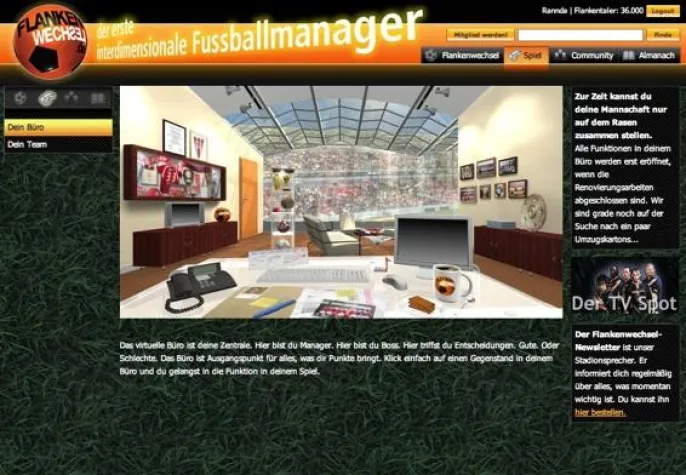 „Flankenwechsel“ - Champions League der Online Fußballmanager Bild: „Flankenwechsel“ - Champions League der Online Fußballmanager