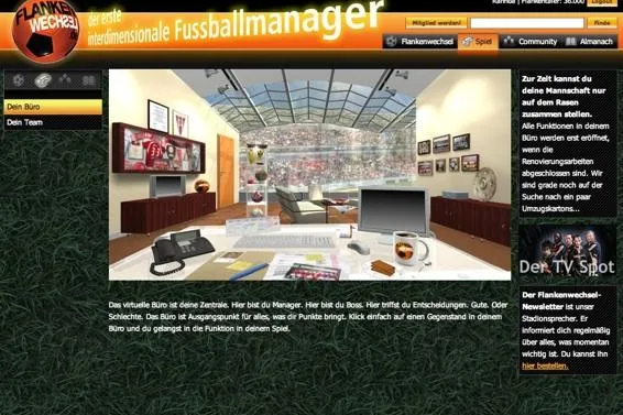 Bild: „Flankenwechsel“ - Champions League der Online Fußballmanager
