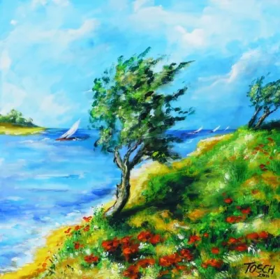 Bild: TOSCH-Gemälde - L´Art de Provence - farbenprächtig und sommerlich wie bei Renoir und Monet