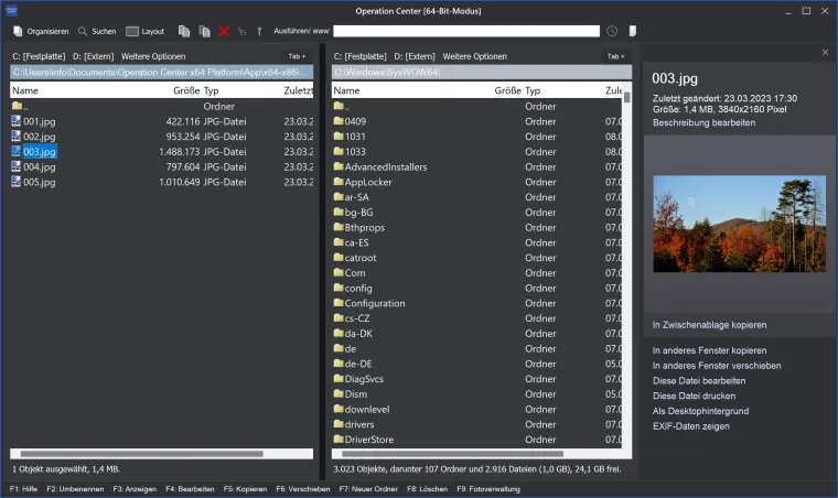 Bild: Dateimanager „Operation Center“ in überarbeiteter Ausgabe erschienen