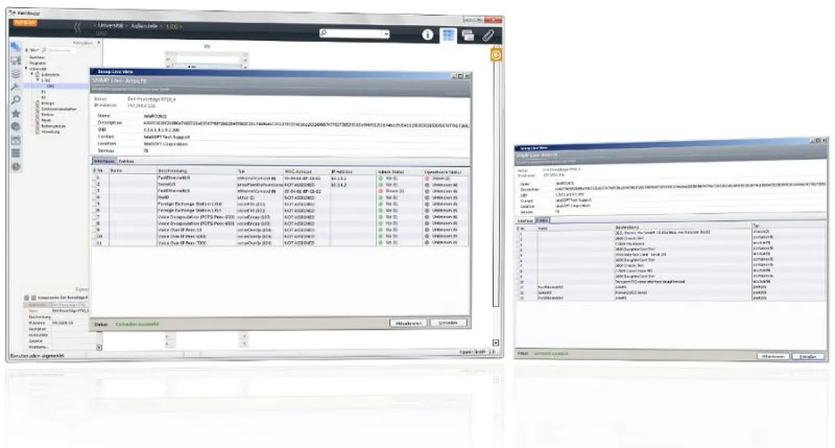 SNMP-Modul der Kabelmanagementsoftware Pathfinder