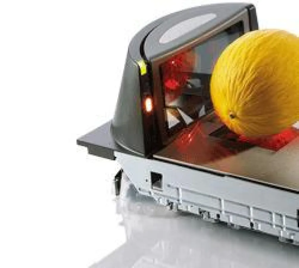 Bizerba Check-Out-Waage mit bioptischen Scanner