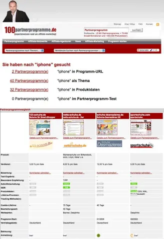 Revolutionäre Suche nach Partnerprogrammen - 100partnerprogramme.de Bild: Revolutionäre Suche nach Partnerprogrammen - 100partnerprogramme.de