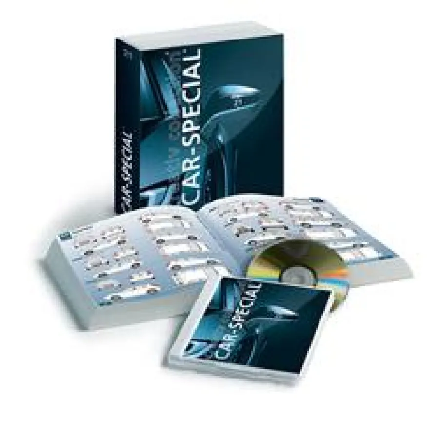 Alle aktuellen Fahrzeugvorlagen übersichtlich im Handbuch und auf DVD