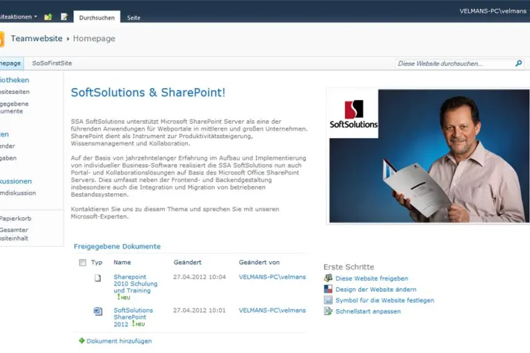 Bild: Die SSA SoftSolutions GmbH erweitert ihr Angebotsspektrum um Leistungen rund um Microsoft SharePoint