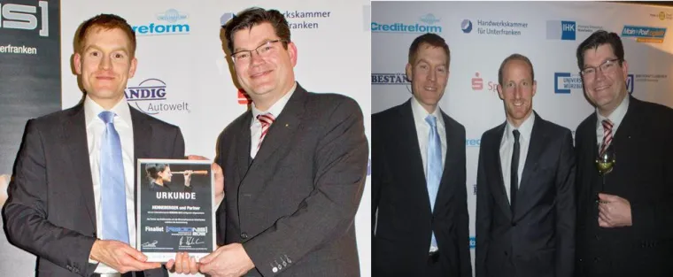 Bild: HENNEBERGER und Partner – Steuerberater bei REGIONIS 2012 als Finalist ausgezeichnet