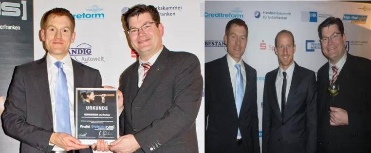 Bild: HENNEBERGER und Partner – Steuerberater bei REGIONIS 2012 als Finalist ausgezeichnet