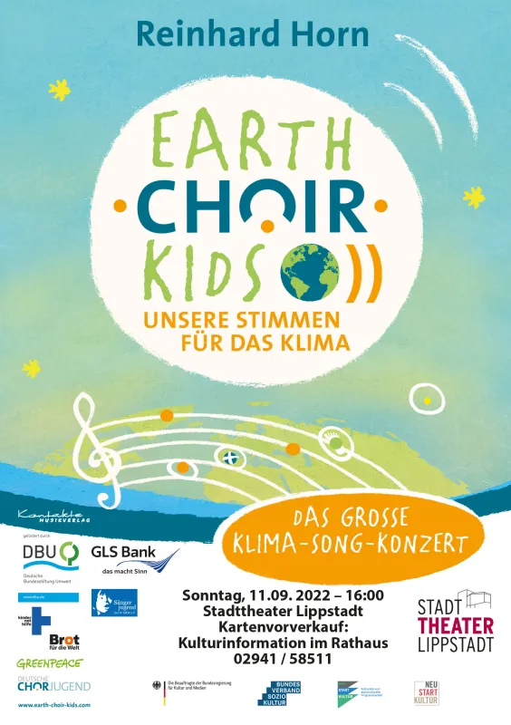 Earth•Choir•Kids Kick-Off-Konzert am 11.09.2022 um 16:00 Uhr im Stadttheater Lippstadt (© KONTAKTE Musikverlag)