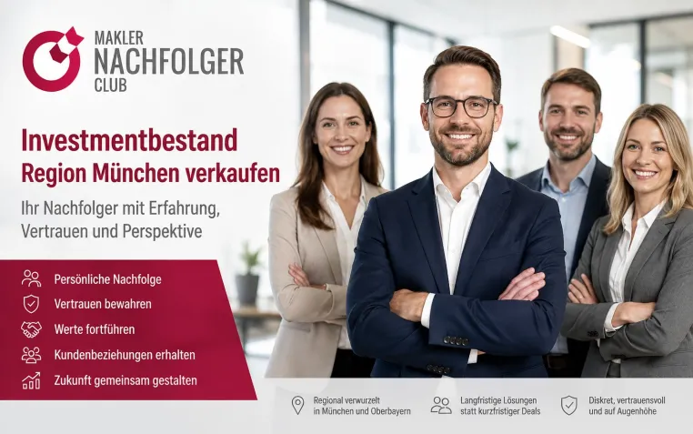 Bild: Nachfolger aus München sucht Investmentbestände und Finanzmakler zur Übernahme
