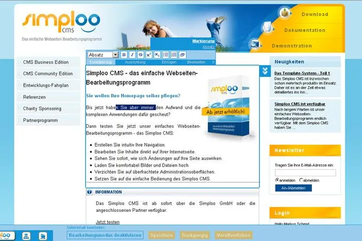 Bild: Neues Online- CMS verspricht einfache Bedienung