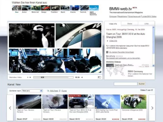 Bild: Bavaria Film Interactive produziert für das neue internationale Web TV Portal von BMW