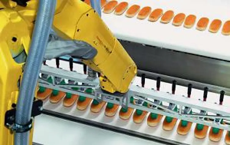 Bild: Roboter verpackt Hotdog-Brötchen