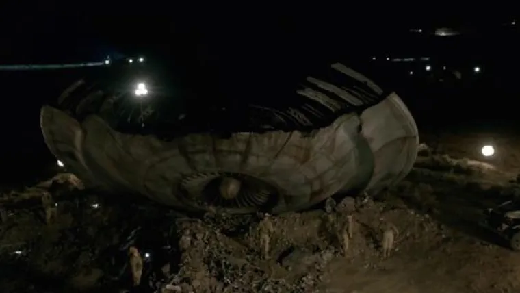 Bild: Hollywood-Los Angeles-Rakete als UFO für einen neuen 'Akte X'-Trailer