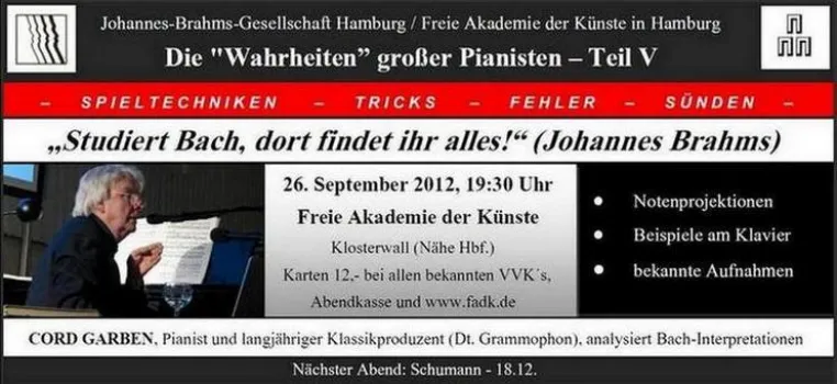 Bild: Die Wahrheiten großer Pianisten - Teil V: J.S. Bach
