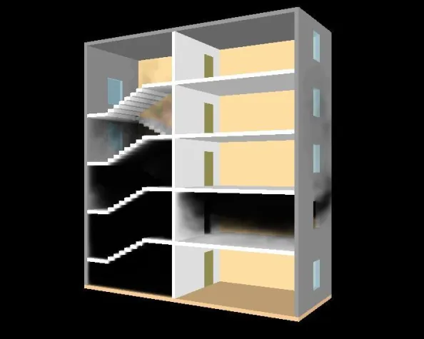Wenn es im Treppenhaus brennt ... Bild: Wenn es im Treppenhaus brennt ...