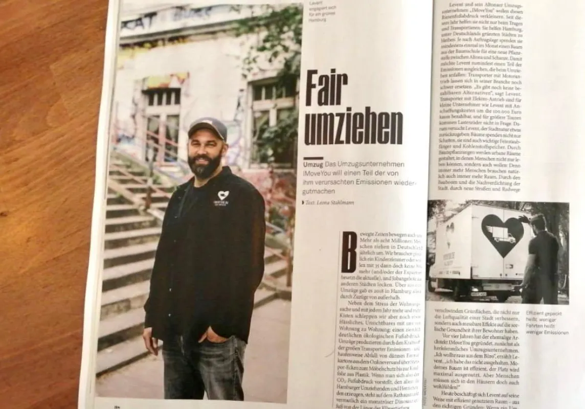 Umzugsfirma IMOVEYOU: Geschäftsführer Levent Aksu ist Hamburgs erster grüner Umzugsunternehmer