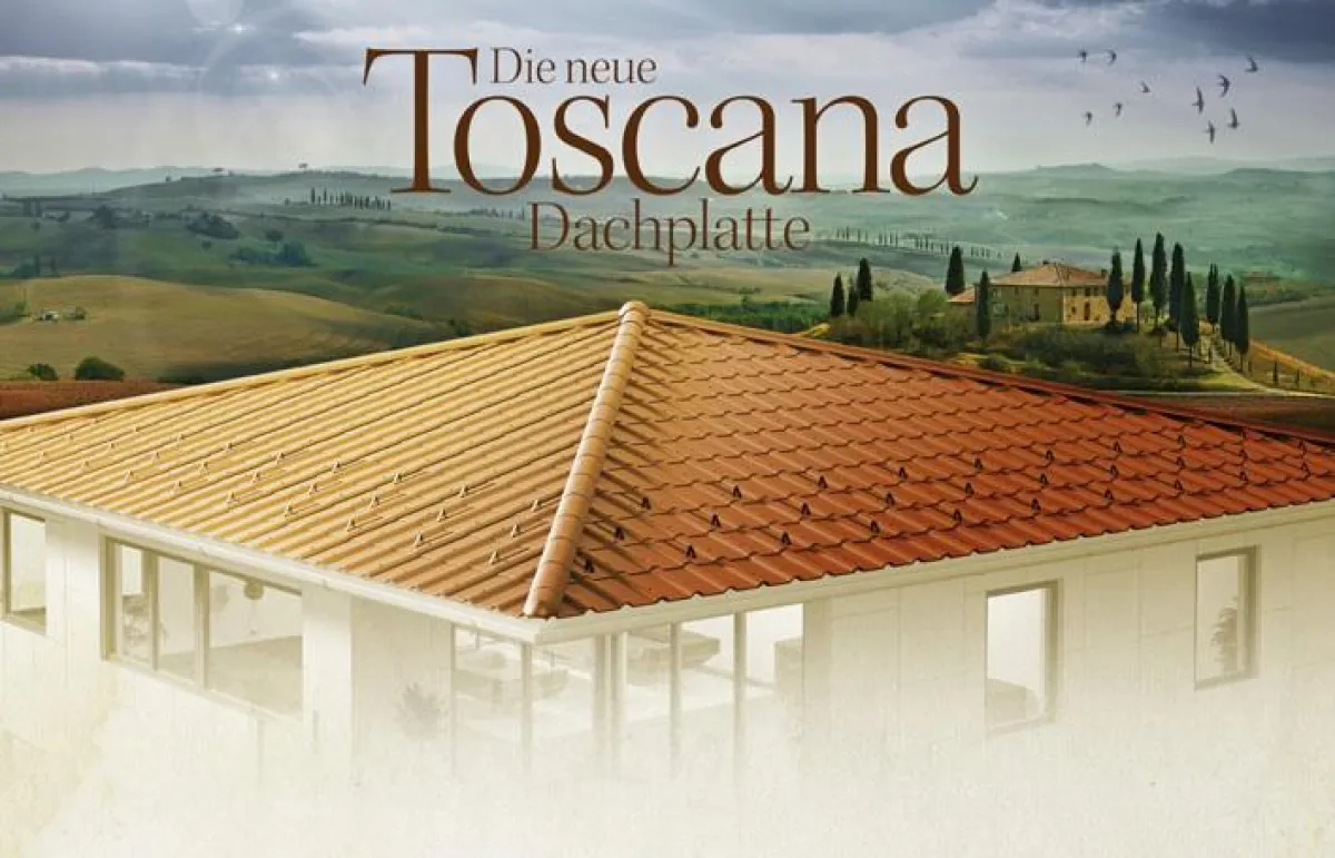 Mediterran und fließend schön: die neue Toscana Dachplatte von Eternit