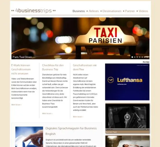 Deutschlands größtes Reisenetzwerk 4trips launcht Ableger für Geschäftsreisende: 4businesstrips.de/.at/.ch Bild: Deutschlands größtes Reisenetzwerk 4trips launcht Ableger für Geschäftsreisende: 4businesstrips.de/.at/.ch
