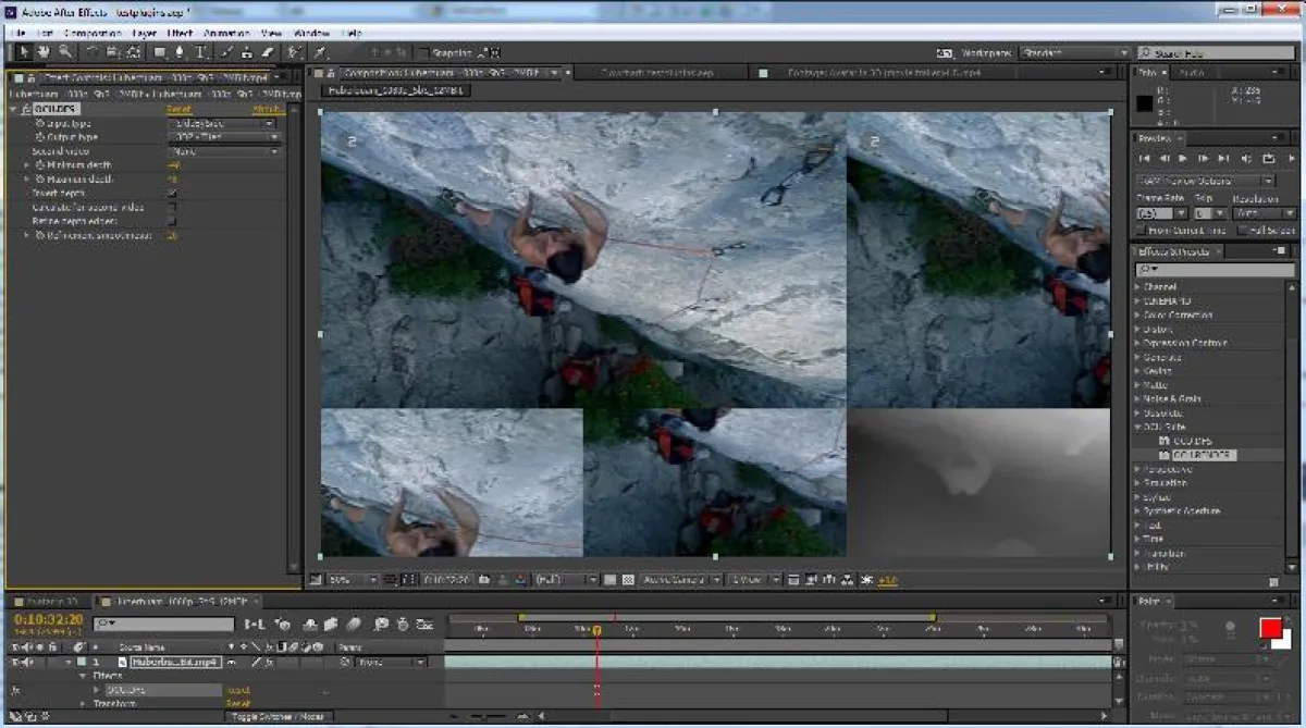Screenshot von Adobe After Effects mit OCU.DFS Plug-in